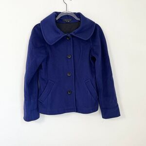 THEORY Olivan 100% Virgin Wool Blazer Winter Casual Purple Size S